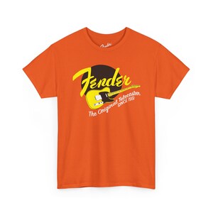 Camiseta con el logo de Fender Guitars Since 1951 / Camiseta con el logo de música vintage Orange