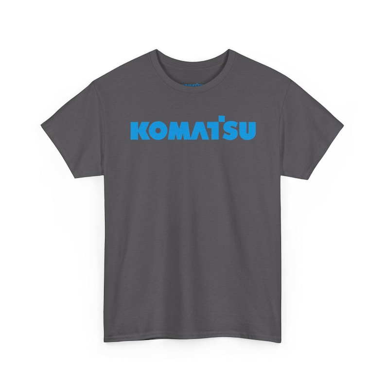 Komatsu Black Excavator Machine Tee | Construction Heavy Equipment Shirt image 11