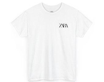 Camiseta con el logotipo de ZARA / Camiseta blanca con estampado minimalista en el pecho