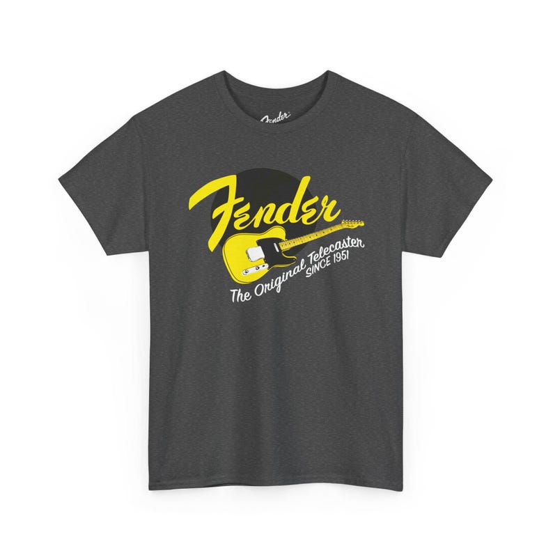 Camiseta con el logo de Fender Guitars Since 1951 / Camiseta con el logo de música vintage Dark Heather