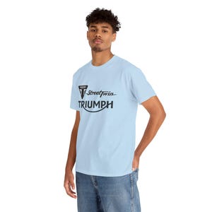 Camiseta con el logotipo de Triumph Street Twin / Camiseta de la marca de motocicletas imagen 5