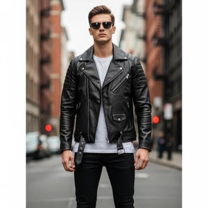 High Street Leather Jacket Pattern PDF | Unisex Biker Moto Sewing Digital Download for Men Women