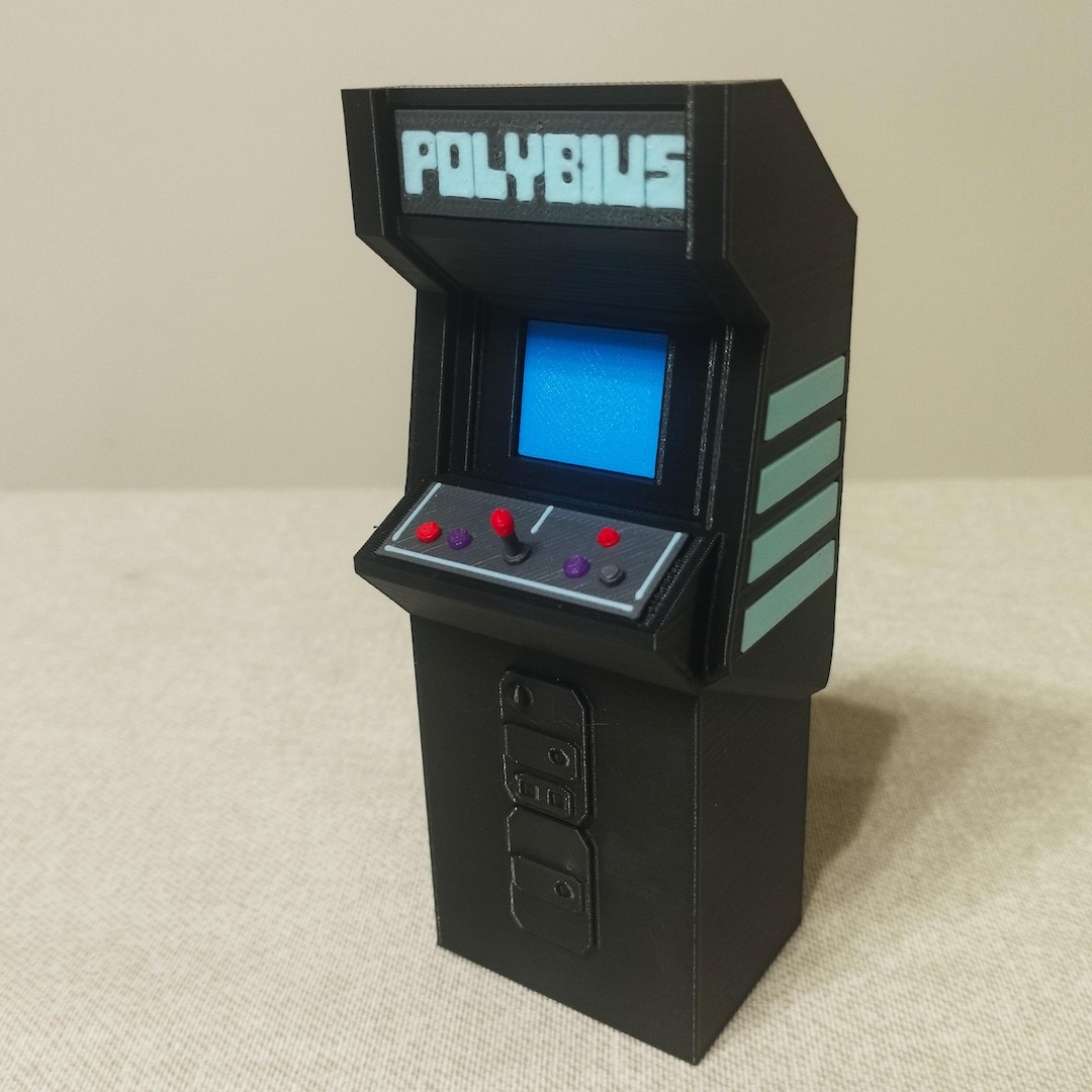 Polybius Arcade Cabinet Miniature 3D Printed Urban Legend Retro Arcade ...