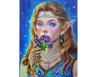 Not a Princess But Thanks Art Print, Elf Fantasy Poster, Whimsical Girl Gift