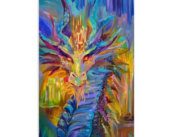The Dreamkeeper – Postcard | Whimsical Fantasy Dragon Art Print, Matte Paper (4" x 6")