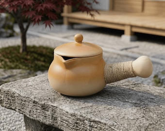 Handmade Terracotta Milk Warmer: Rustic Clay Hot Drink Server (Japandi WabiSabi Style)