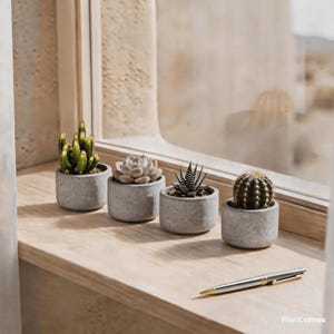 Handmade Lava Rock Mini Succulent Planters | Primitive Desktop Decor | Natural Stone Pot