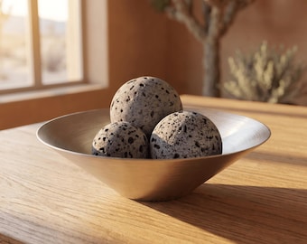 Handmade Lava Sphere Aromatherapy Set – Natural Volcanic Rock Diffuser with Metal Dish