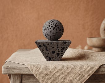 Handmade Lava Rock Diffuser – Floating Planet Aromatherapy Stone | WabiSabi Home Decor | Gift For Dad