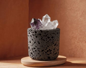 Handmade Lava Stone Pyramid Diffuser | Natural Stone Incense Burner | Aromatherapy Home Accessory | Couple Gift