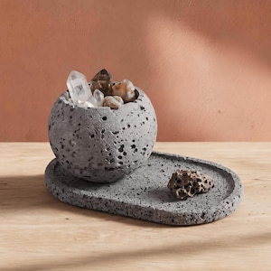 Handmade Lava Rock Incense Holder Set | Zen Home Decor | Japandi WabiSabi Style