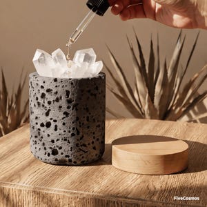 Lava Stone Pyramid Essential Oil Diffuser, Natural Stone Incense Burner, Handmade, Japandi Wabi‑Sabi Home Decor, Zen Gift