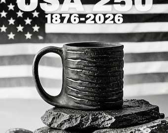 Hand Carved Moraine Stone Mug | Custom Engraved Cup | Commemorative Gift-Police/Fire/EMS/Personal Achievements Gift