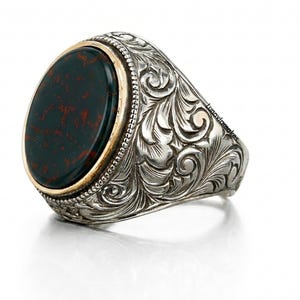 Bloodstone antique ring - Etsy 日本