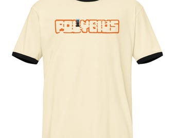 Retro 80s Arcade Ringer Tee with Polybius Creepypasta Design