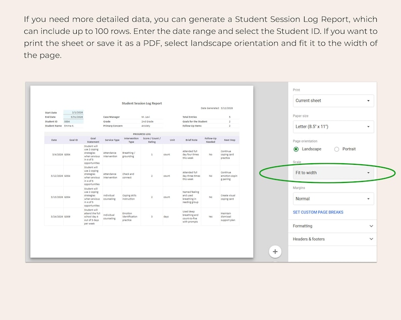 Tracking Patterns Social Work School Social Work Progress Monitoring Spreadsheet Student Goal Tracker ...