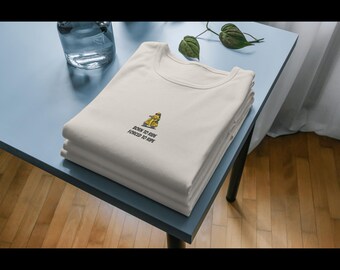 Embroidered Avocado Scooter T-Shirt, Born to Ride Forced to Ripe Tee, Fruit Humor Shirt