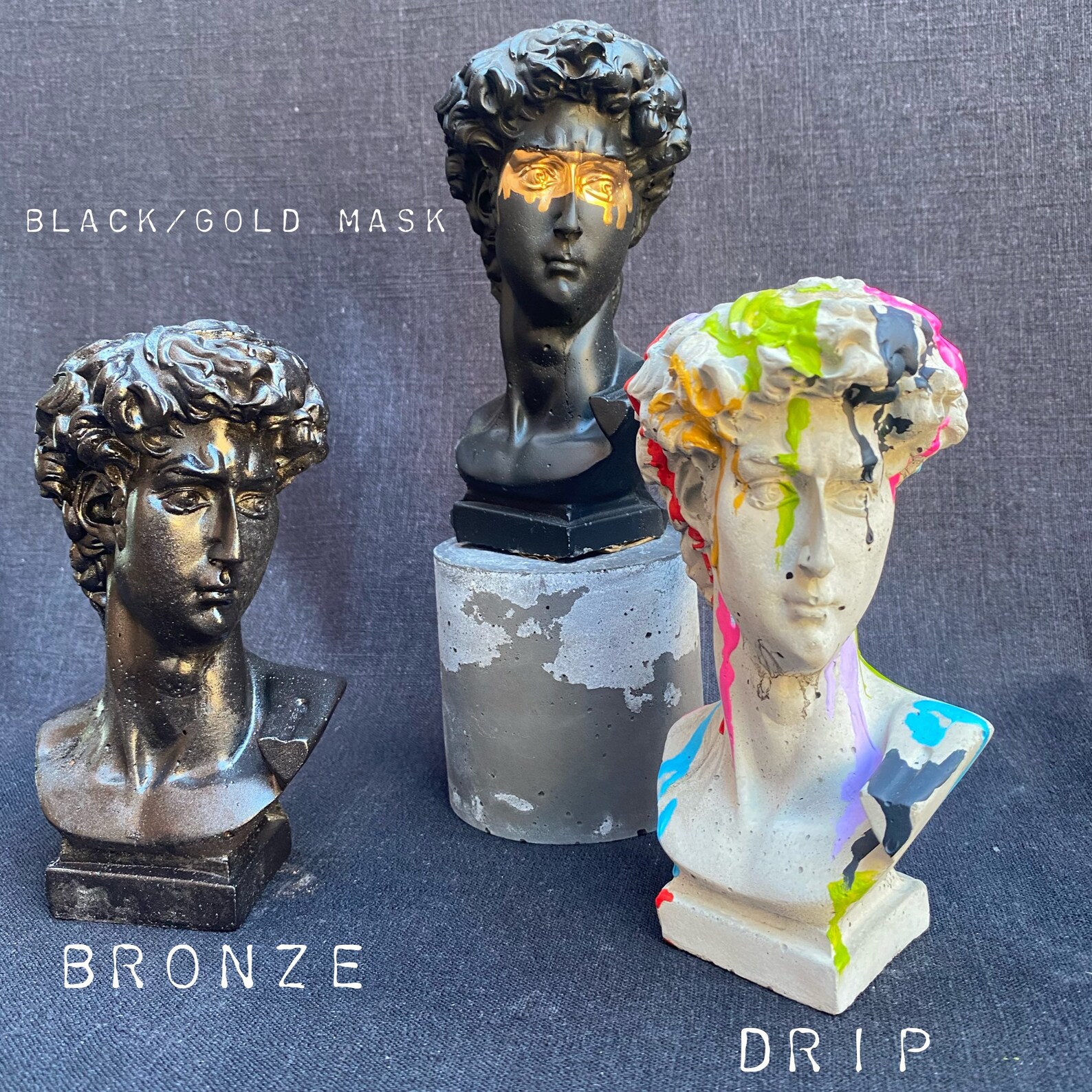 Male Head Planter / Statue Of David Planter / Statue Of David Etsy