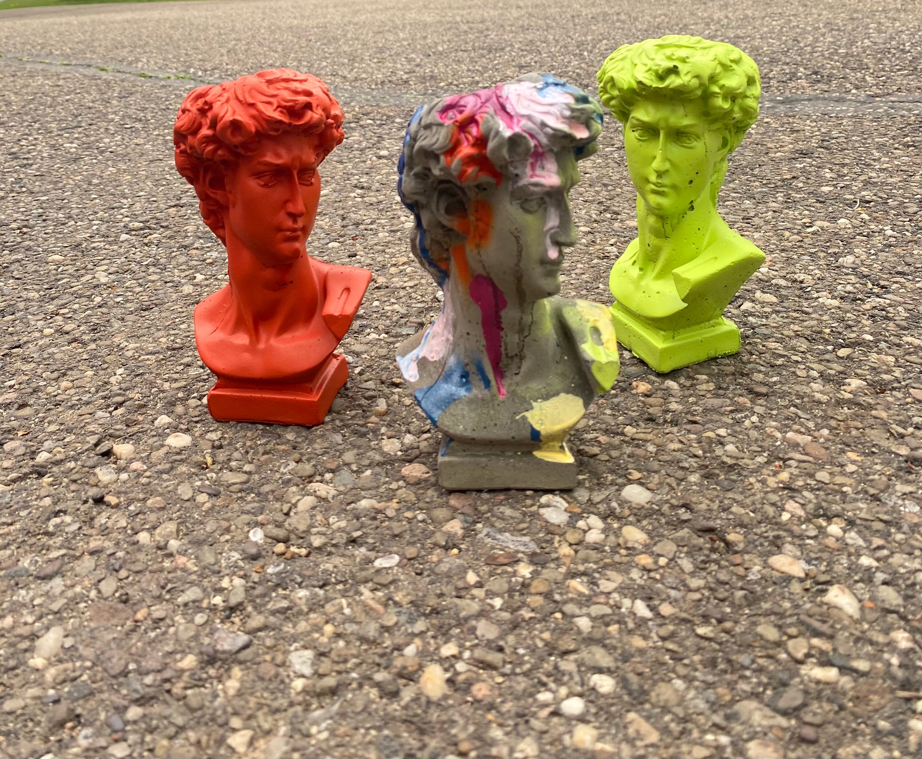 Statue Of David Planter Concrete Head Planter Pop Art Etsy