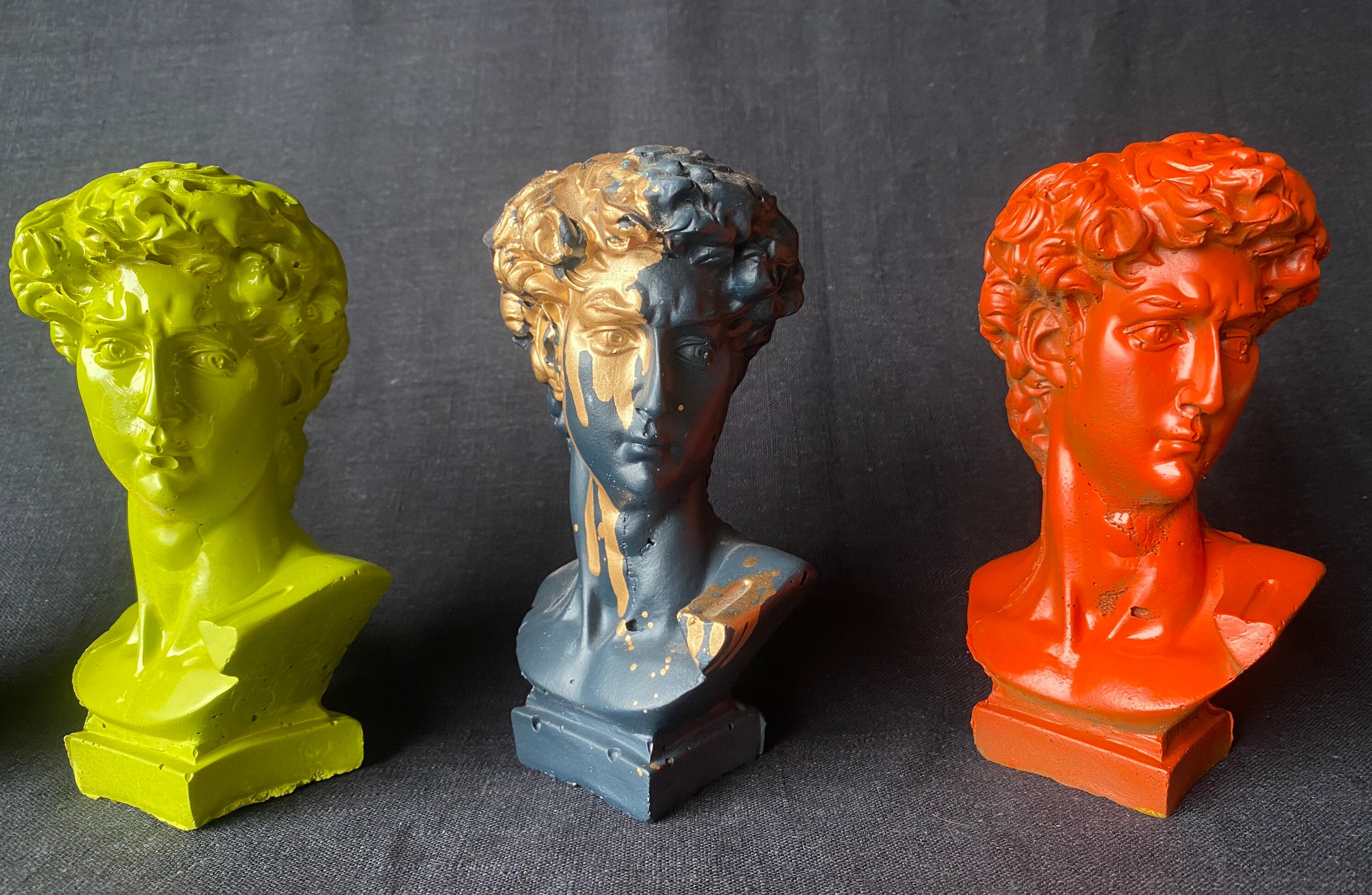Statue Of David Planter Concrete Head Planter Pop Art Etsy