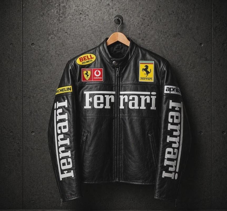 Leather ferrari jacket - Etsy 日本