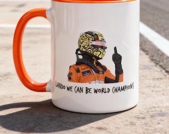 Lando Norris-mok, McLaren, wereldkampioen Formule 1-mok met kleur aan de binnenkant