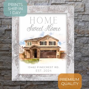 Watercolor House Painting, Custom Home Portrait, Home Painting, Realtor Gift, House Print, Custom Watercolor, Home Painting, Housewarming