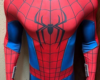 Gloednieuwe dag Spider-Man-pak-cosplaykostuum met laarzen