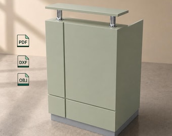 DIY Podium Plans | CNC Lectern | Digital Woodworking Plans | dxf pdf obj Files | Office Furniture
