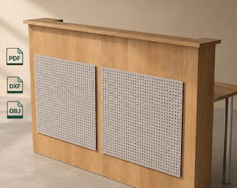 Reception Desk Plans | DIY Woodworking Plans | Office Furniture Blueprint | Digital Download