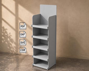 HDF Rack Laser Cutting Files, CNC Shelf Plans (dxf, svg, cdr, pdf)