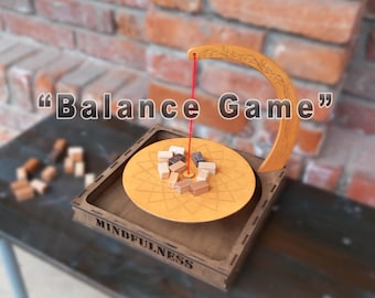 Wooden Balance Game for Kids and Adults  Handcrafted Skill & Coordination Toy