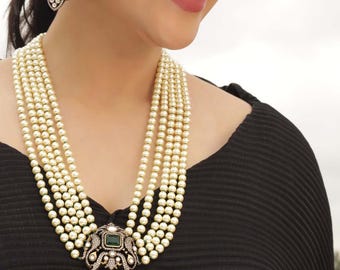 Traditional necklace set for women girls/ Women necklace Set/ Indian jewelry/ Kundan Polki Necklace/ High quality jewelry