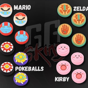 Controller Thumb Grips Set of 2 | for Nintendo Switch, Lite and OLED | Soft Silicone Joystick Covers | Gamer Accessories