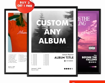 Aangepaste albumkunstposter | Gepersonaliseerde muziekafdruk (digitale download) | 5