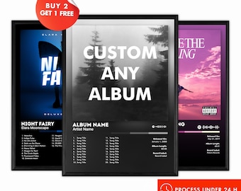 Aangepaste albumkunstposter | Gepersonaliseerde muziekafdruk (digitale download)