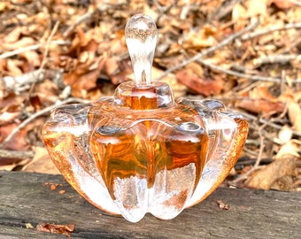 Flacon de parfum en verre soufflé à la main - Aurora Orange Optic par Jonathan Winfisky