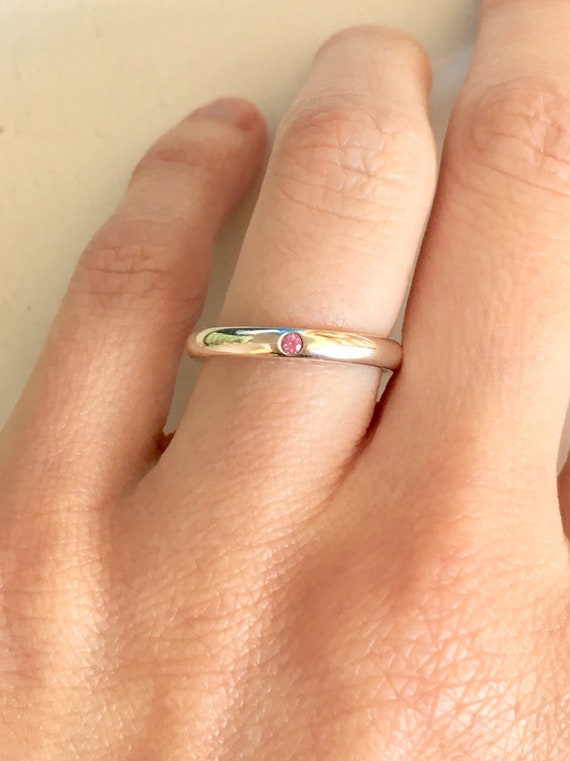 Vintage Pink Sapphire Tiffany and Co Sterling Sil… - image 3
