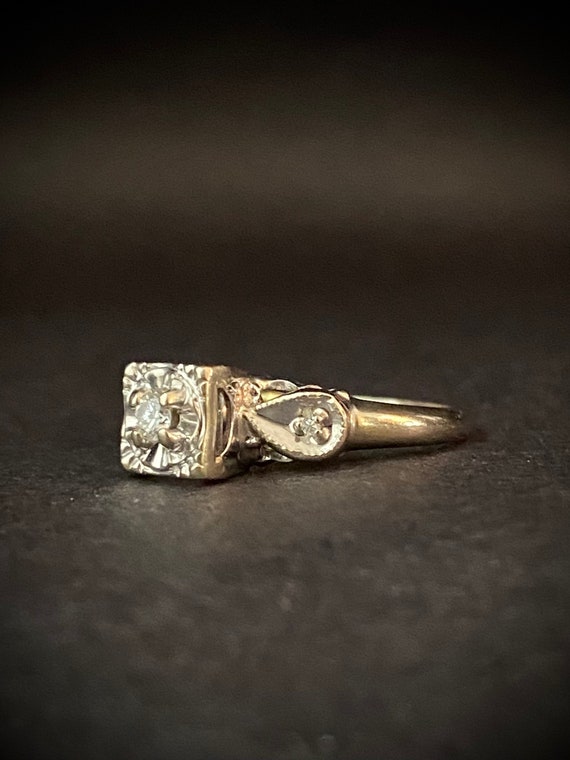 Delicate Detail Diamond Engagement Ring - Three S… - image 2