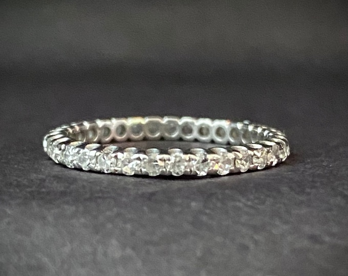 Diamond Platinum Wedding Band - Engagement Ring - Eternity Band