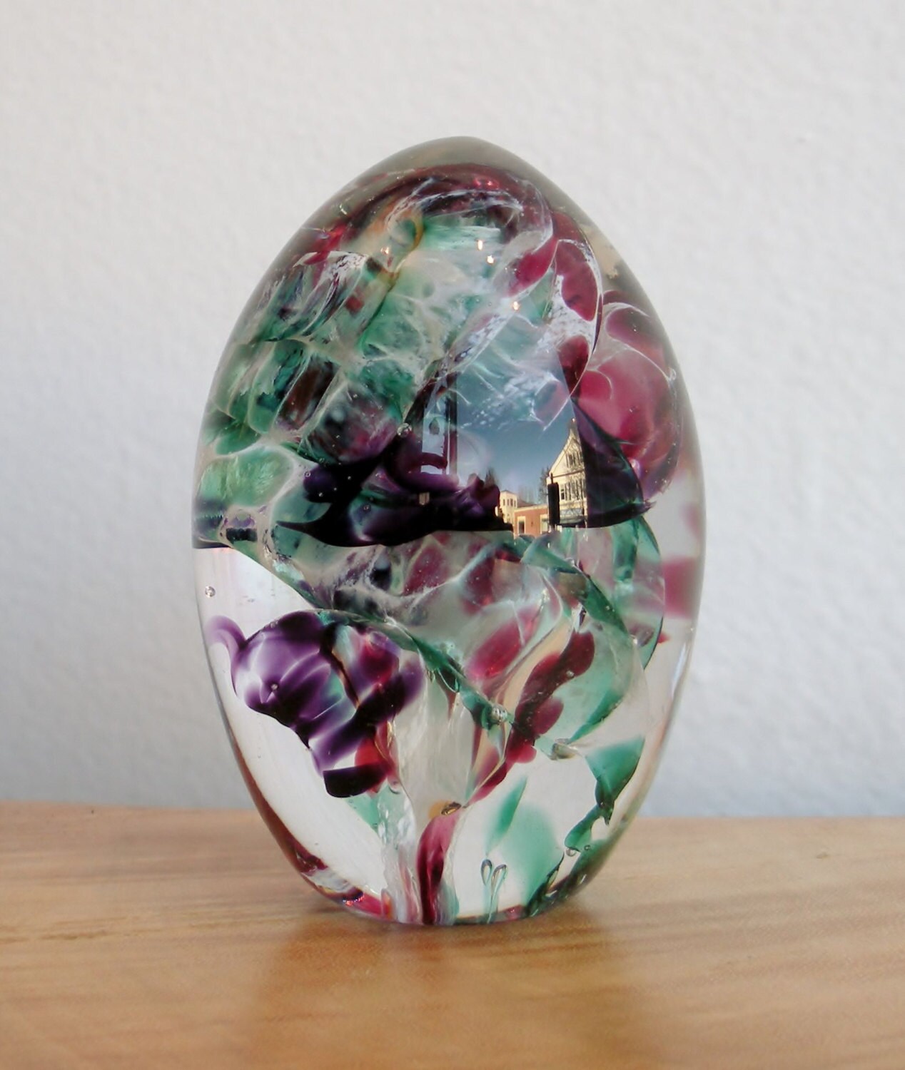 Glass Paperweight Egg by Jonathan Winfisky Easter Egg