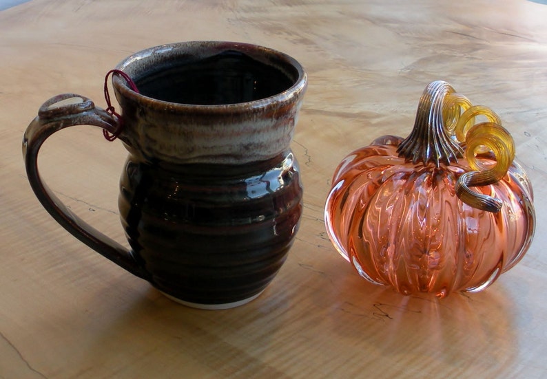 4 Glass Pumpkin by Jonathan Winfisky Transparent Aurora Hand Blown Glass image 4