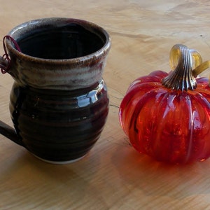 4 Glass Pumpkin by Jonathan Winfisky Transparent Bright Garnet Red Hand Blown Glass image 4