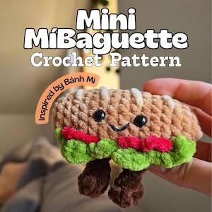 Mini baguettette - modèle au crochet PDF