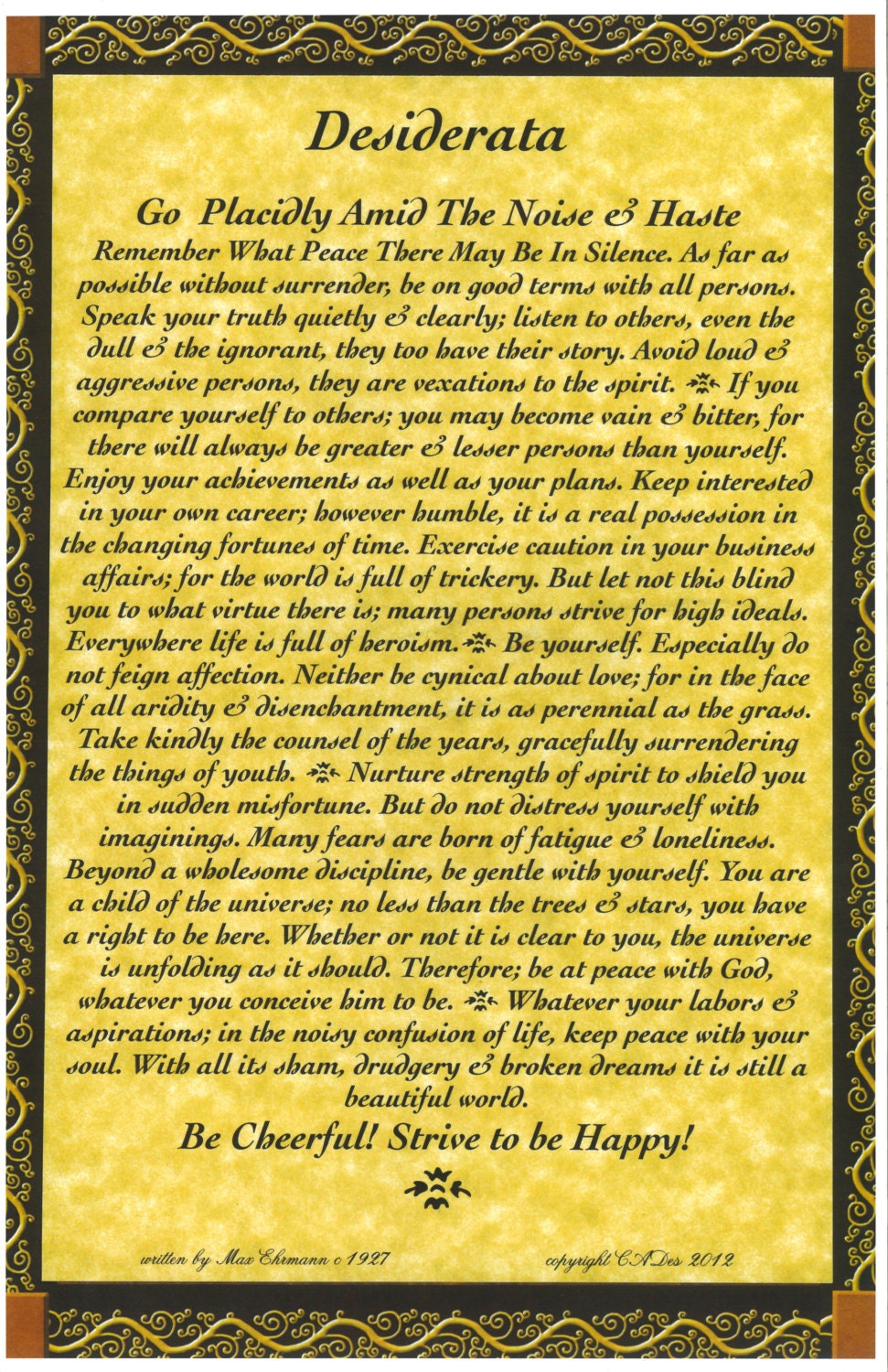 desiderata-poem-poster-on-11-x-17-cardstock-roman-design-etsy