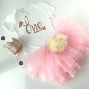 Some Bunny is One Birthday Outfit: Pink Tutu & Bodysuit