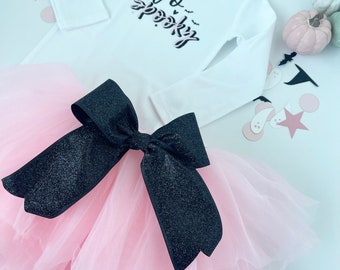 Two Spooky Birthday Outfit: Pink Tutu, Halloween Theme
