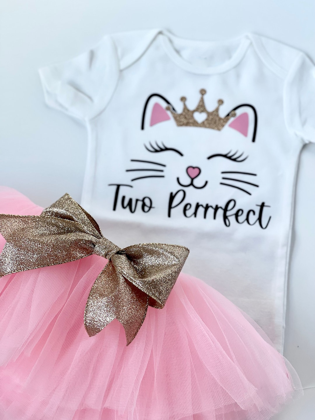 Two Purrrfect Birthday Outfit, Kitty Birthday Outfit, Cat Birthday