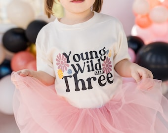 Young Wild and Three Birthday Outfit, Hippie Birthday Outfit Two Groovy Outfit, Third Birthday Outfit, Latte Brown Tutu, Mauve Pink Tutu,