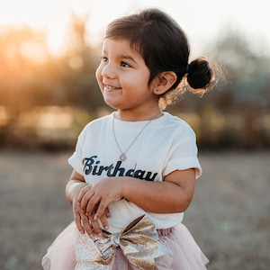Birthday Girl Outfit: Coffee Brown Tutu, Bodysuit & Removable Bow